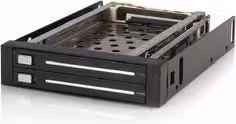 Box interno per hard disk 2.5 pollici SATA Startech.Com con backplane dual hot swap nero HSB220SAT25B