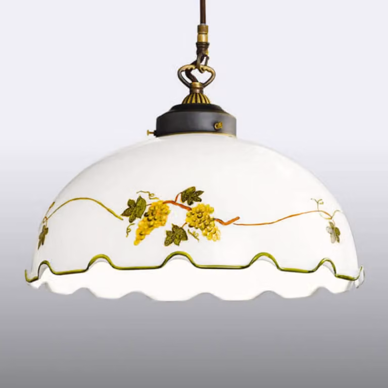 austrolux Lampada a sospensione in vetro NONNA, dimmerabile, Soggiorno / Sala da pranzo, Vetro, Campagna / Rustiche, Lampada a sospensione