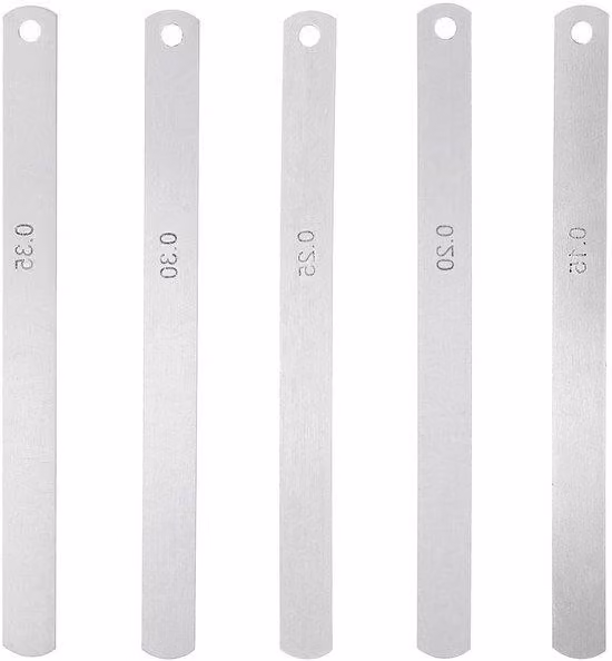 Set di spessori di precisione - Spessore: 0,15-0,35 mm - Misurazione precisa - Acciaio inossidabile - Argento
