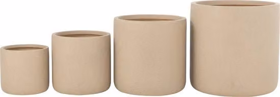 Set di vasi per piante Dune - ceramica - bianco - set da 4