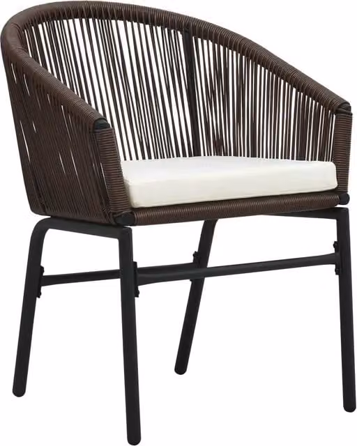 Sedie da Giardino 2 pz Marroni in Rattan PE 48136