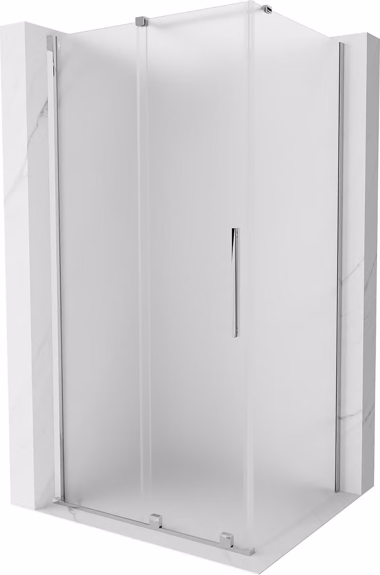 Mexen Velar cabina doccia scorrevole 130 x 85 cm, smerigliato, cromo - 871-130-085-31-01