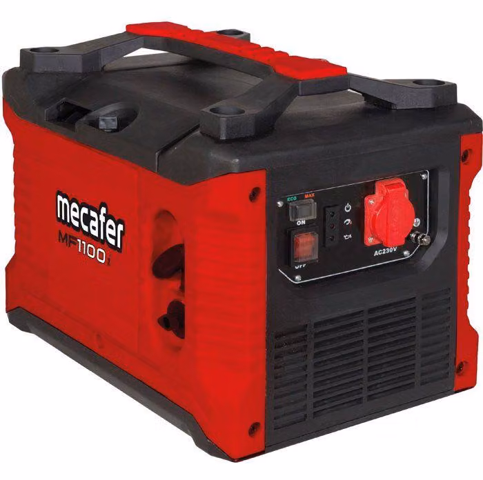 Gruppo elettrogeno a benzina inverter Mecader MF1100i, serbatoio da 4 litri, 2 HP, 1000 W