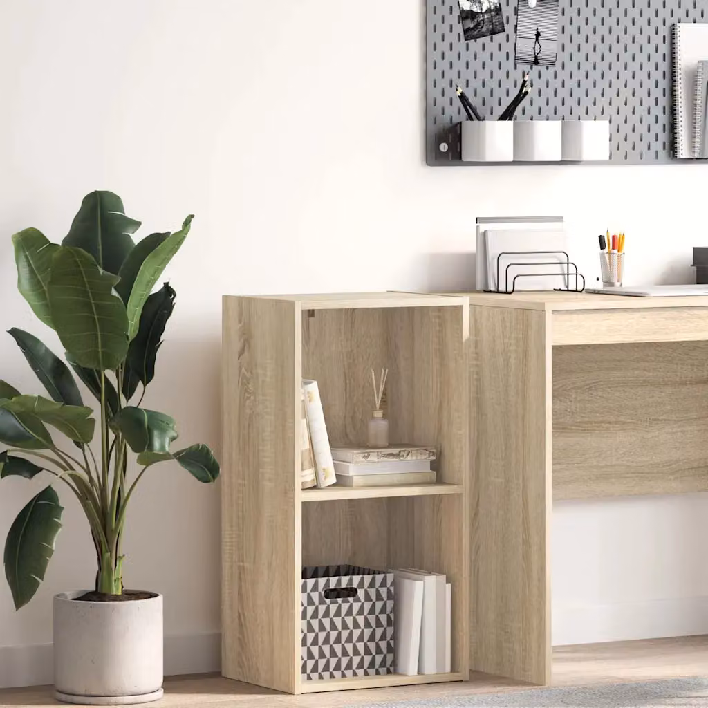 Libreria vidaXL con 5 Ripiani in Legno Multistrato e MDF, Colore Rovere Sonoma, L 40 cm x P 30 cm x H 76,5 cm