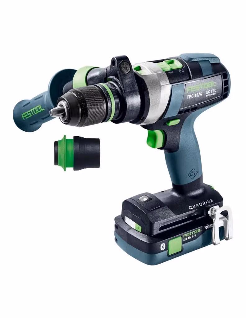 Trapano a percussione Festool QUADRIVE TPC 18/4 I-Basic con batteria da 5,0 Ah e Systainer SYS3 M 187 – 2