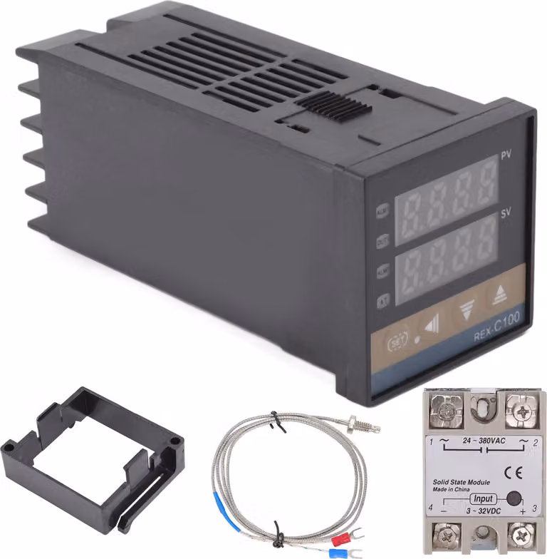 Regolatore di temperatura termostatico digitale PID, lungo, 100 V-240 V e 3,3 piedi, modulo relè termocoppia M6 tipo K imperiale