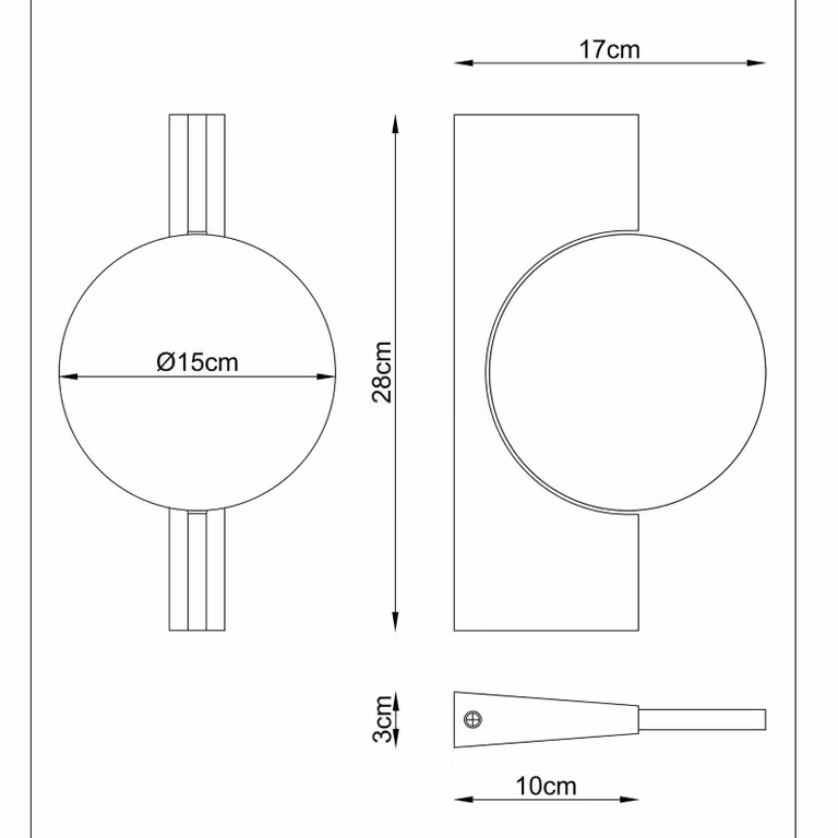 Globo Applique da parete a LED Jasper, Ottone / Oro, Soggiorno / Sala da pranzo, Metallo, Moderno, Applique a LED