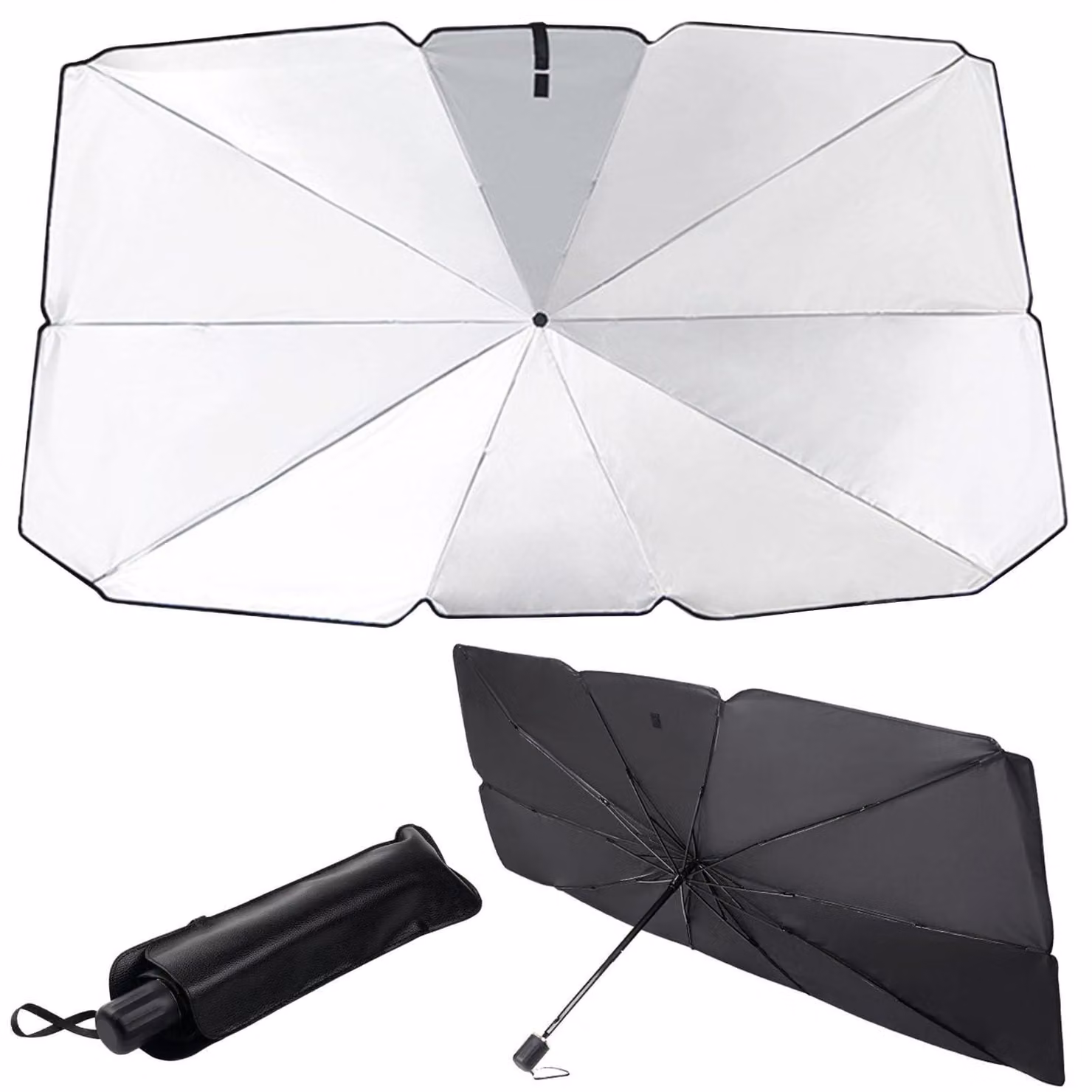 Tenda parasole per auto - Pieghevole, con protezione UV - Taglia M (125 x 65 cm)