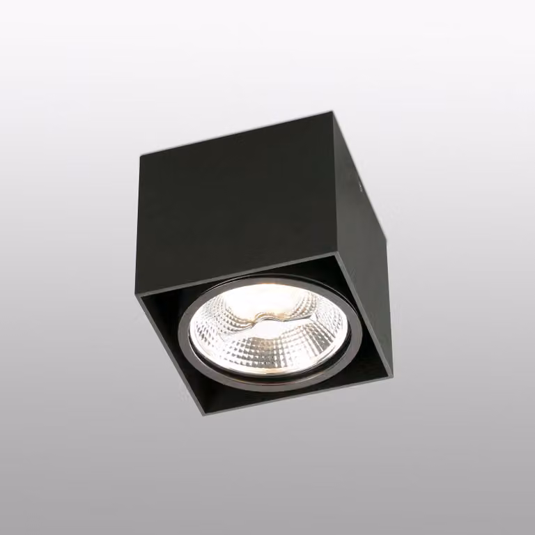 Plafoniera nera Tecto 1 lampadina h12 cm