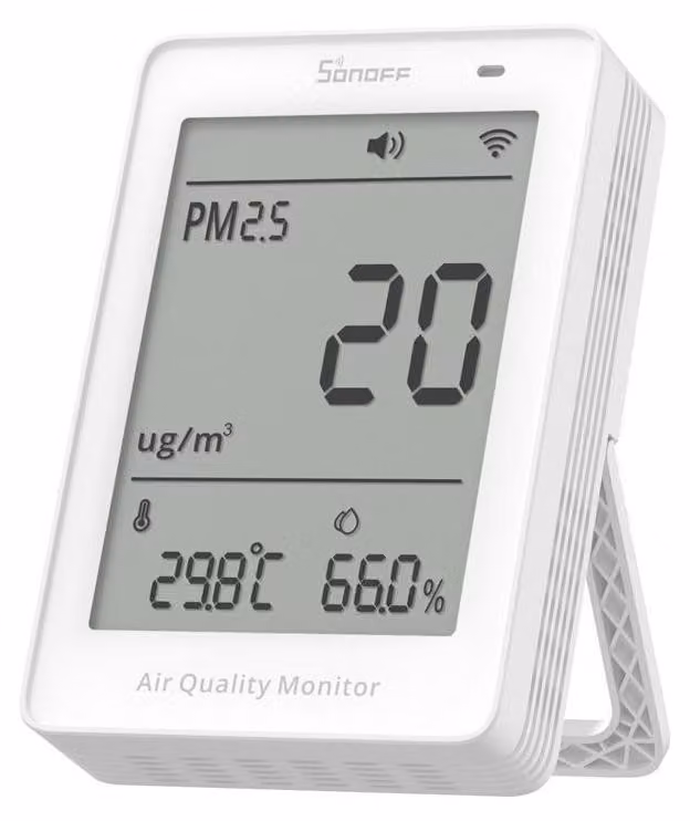 Monitor Sonoff AirGuard PM2.5 SAWF-07P WiFi LCD per la qualità dell'aria