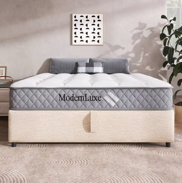Materasso 160x200 cm in schiuma fredda e molle insacchettate, 7 zone, H3 bianco