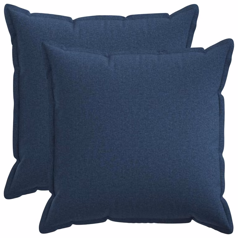Set di 2 federe vidaXL HOUTEN blu, forma quadrata, L/P: 70 x 70 cm