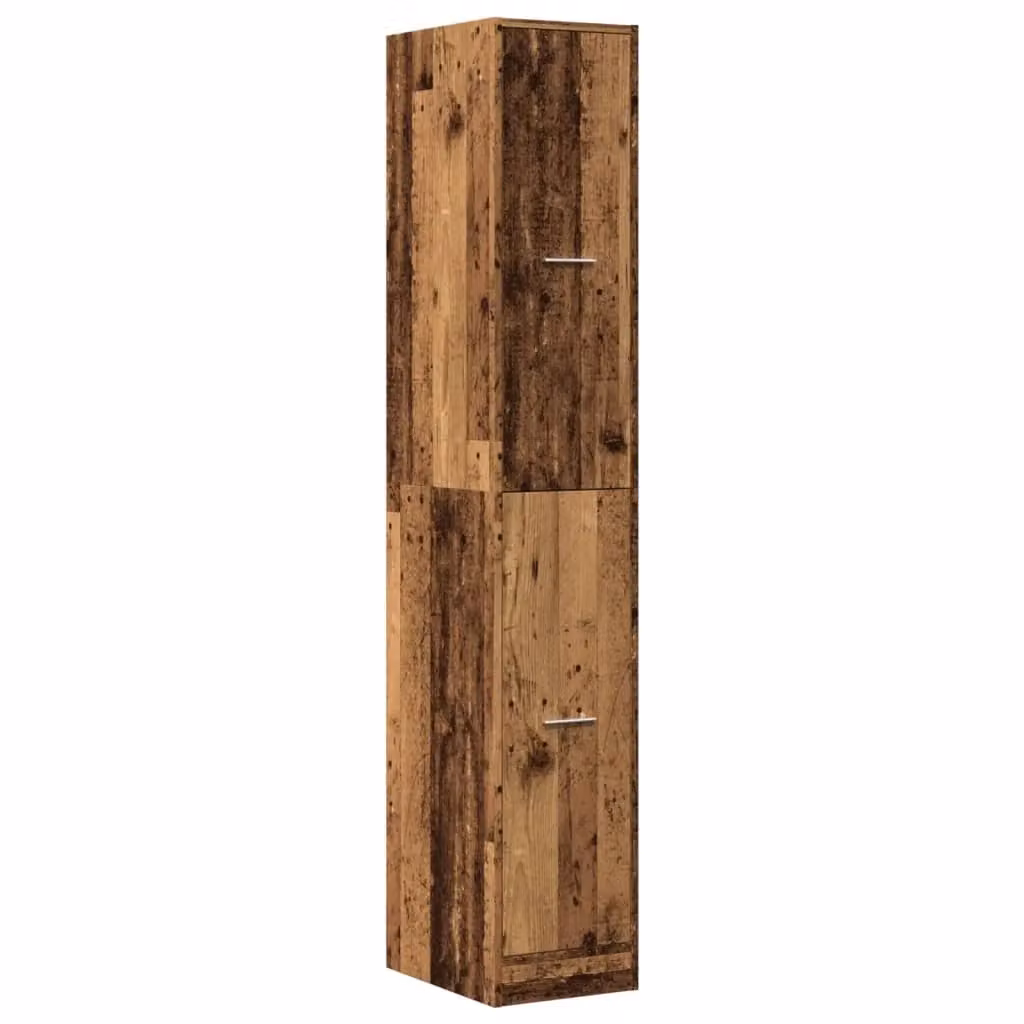 Mobiletto da farmacia vintage HELLOSHOP26 in legno composito marrone con ante a battente e ripiani interni, L/P/H: 30 x 41 x 174,5 cm – 2