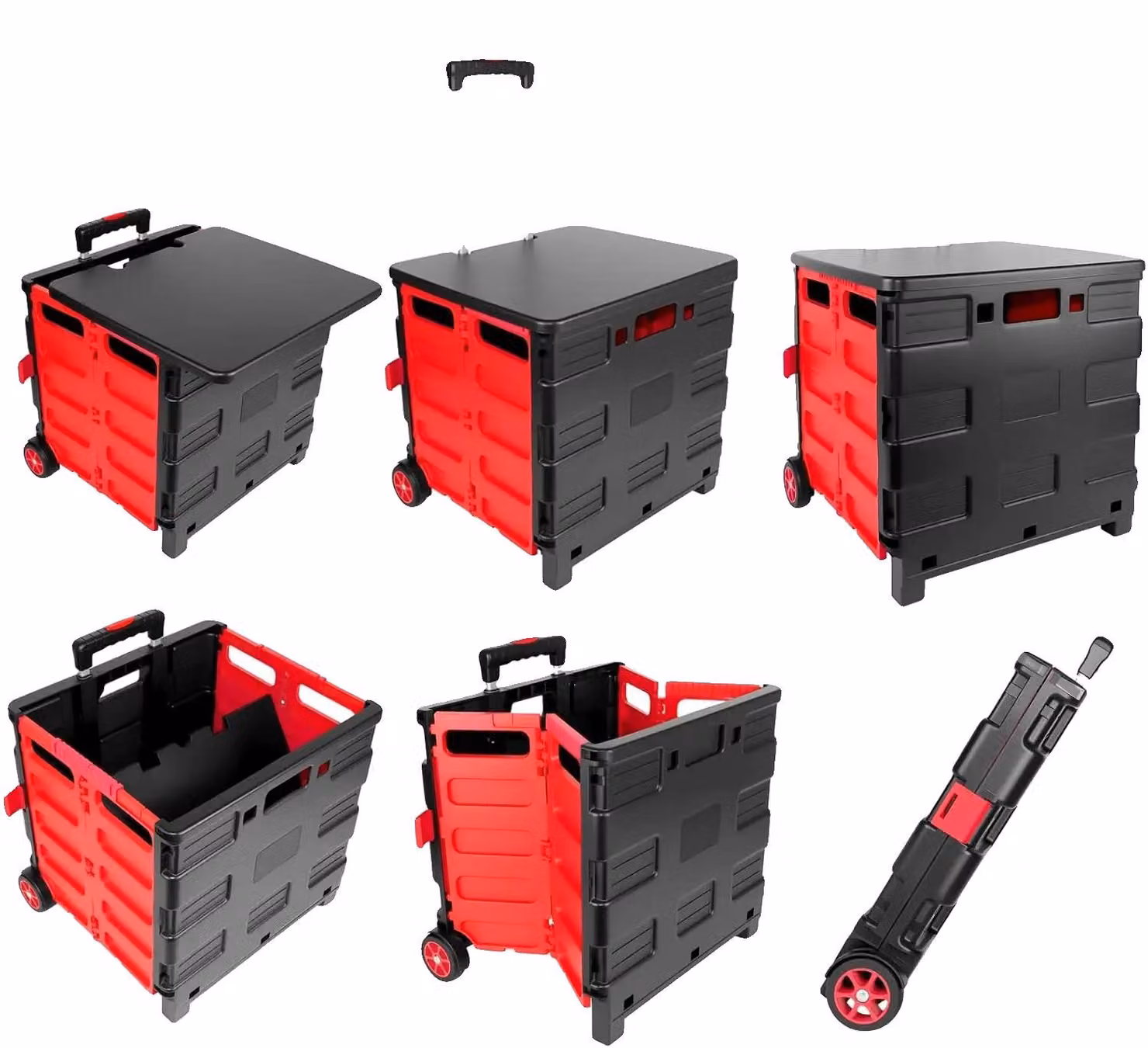 Carrello della spesa pieghevole, design leggero, movimento fluido, carrello della spesa pieghevole