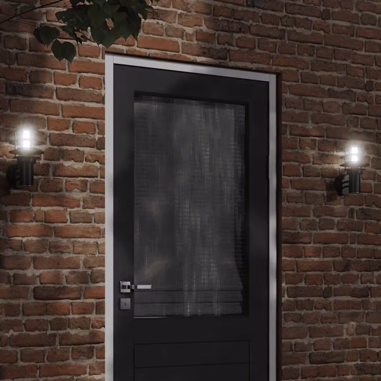 Applique da esterno vidaXL nera in acciaio inossidabile e plastica con orientamento luce up/down e protezione IP44