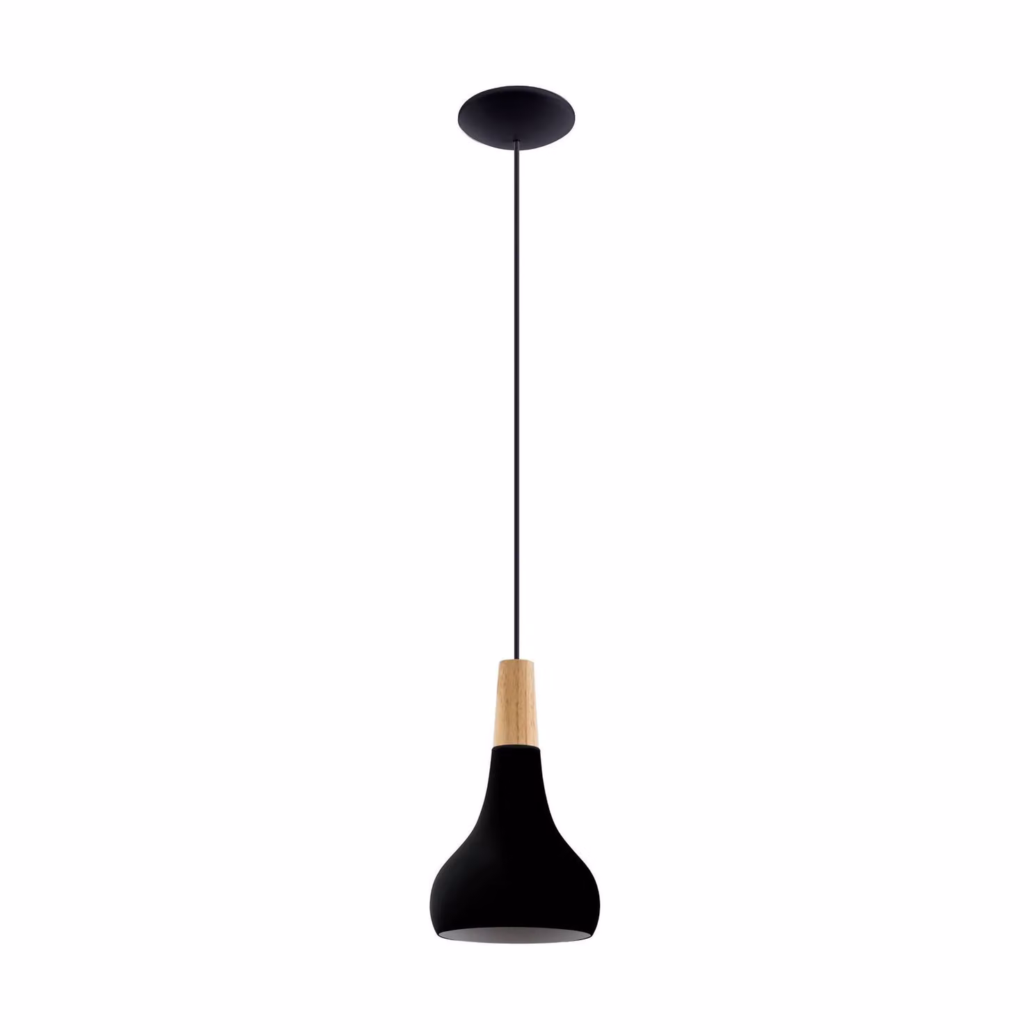 Lampadario Contemporaneo Sabinar Piccolo 1 Luce Metallo Nero E Marrone