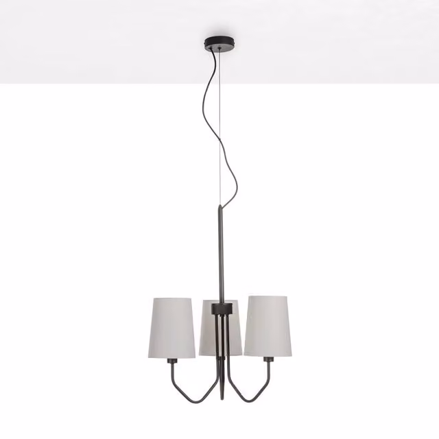 Lampadario 3L ALVAR nero