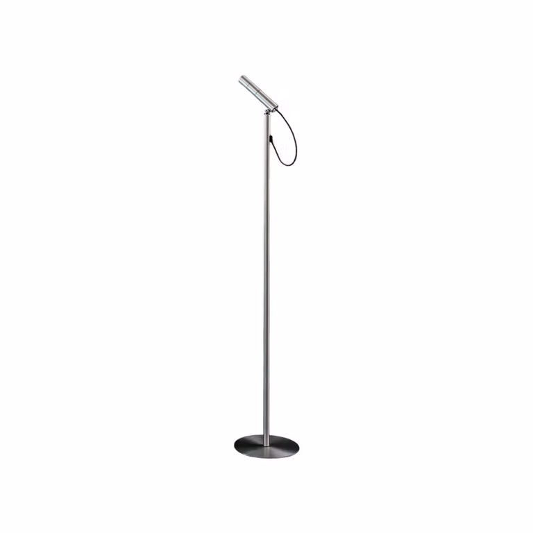 Nemo Lampada da terra a LED Type, dimmerabile, Alluminio / Grigio / Zincato, Soggiorno / Sala da pranzo, Alluminio, Moderno, Lampada LED da terra