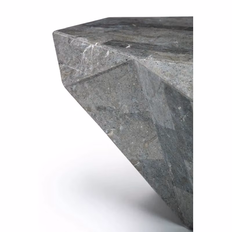 Tavolino Diamond Stones in pietra naturale grigia, L: 120 cm, P: 70 cm, H: 40 cm – 2