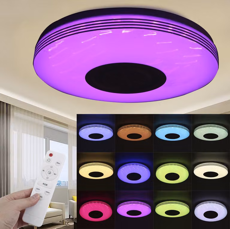 36CM Bluetooth WiFi LED Plafoniera RGB Musica Altoparlante Dimmerabile Lampada APP Telecomando
