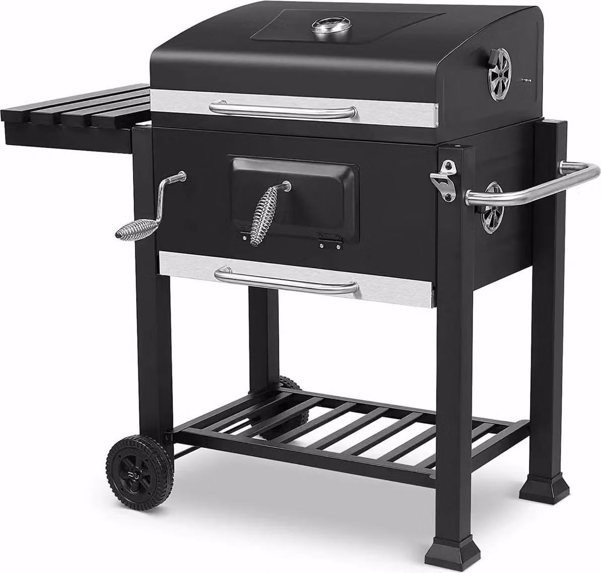 Bolt Edge, barbecue a carbonella con affumicatore - Barbecue su rotelle - Per 5-10 persone - Con ripiano