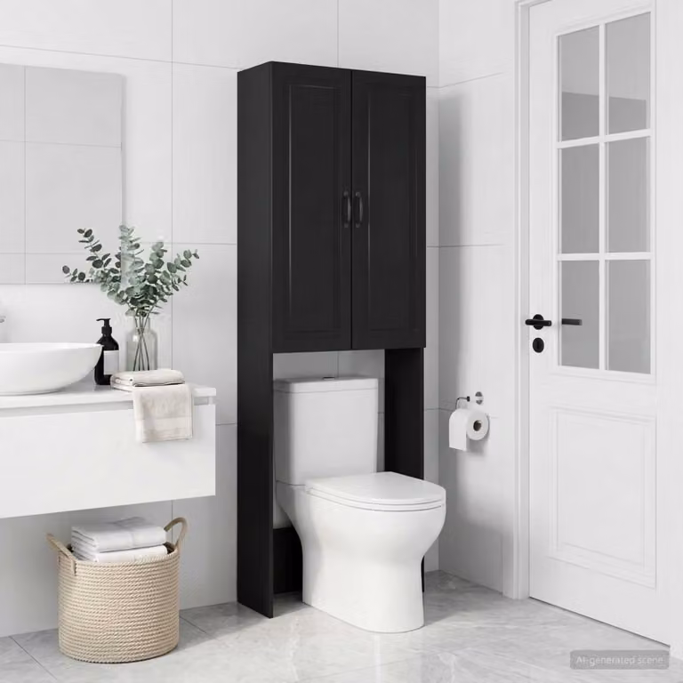 Mobile Bagno vidaXL UTRECHT Nero L: 66 cm, P: 25,5 cm, H: 190 cm
