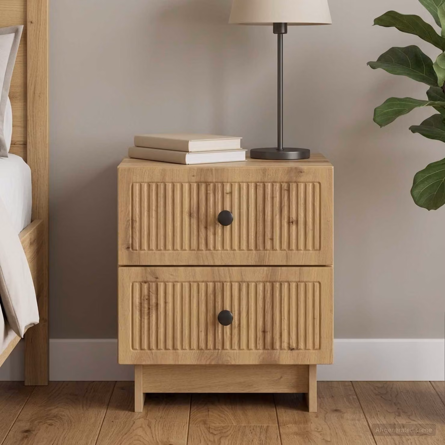 vidaXL Armadio da Notte Moderno in Legno Marrone L: 43 cm, P: 34,5 cm, H: 47,5 cm