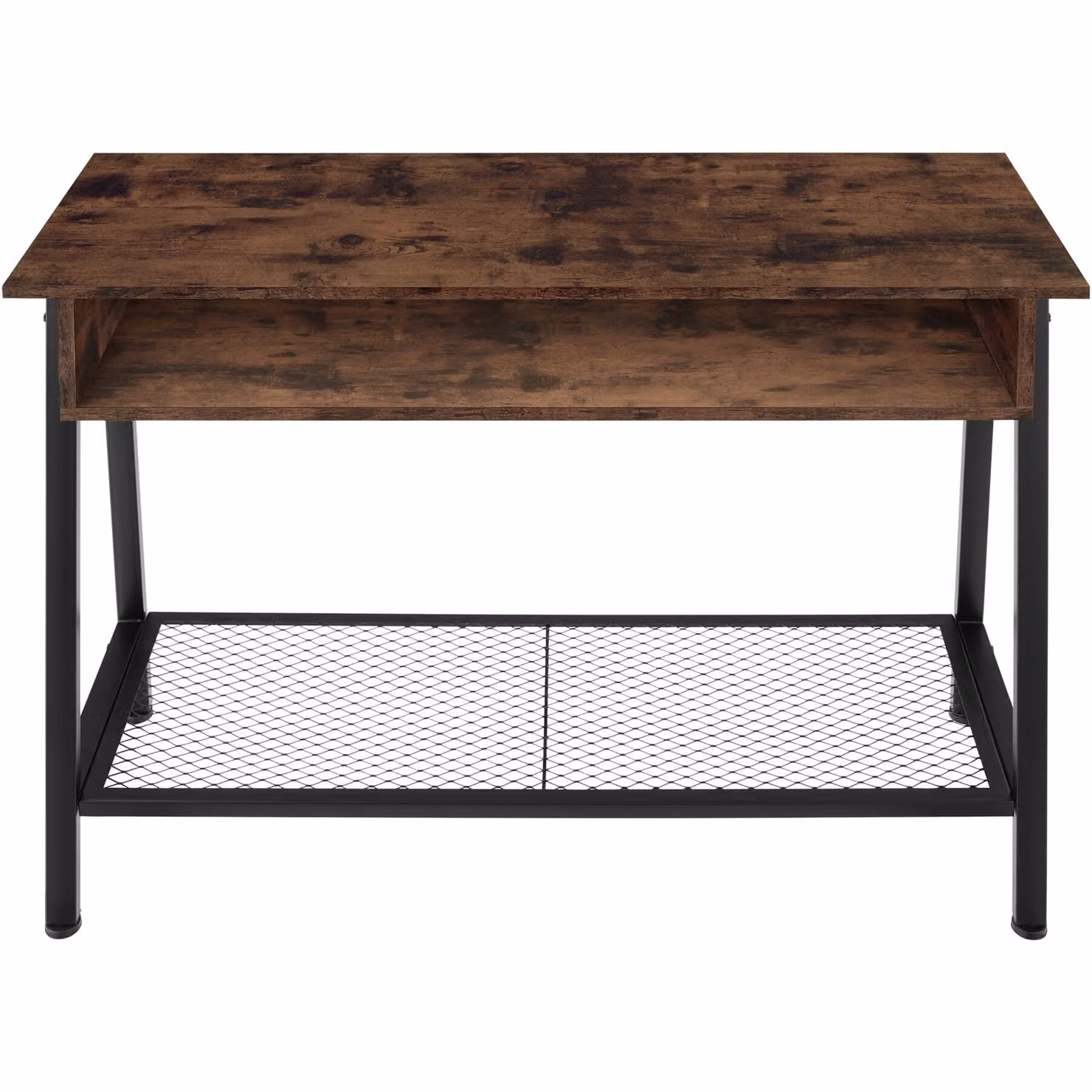 Tavolo console Tralee tectake in stile industriale, colore marrone, L/P/H: 100 x 35 x 80,5 cm – 4
