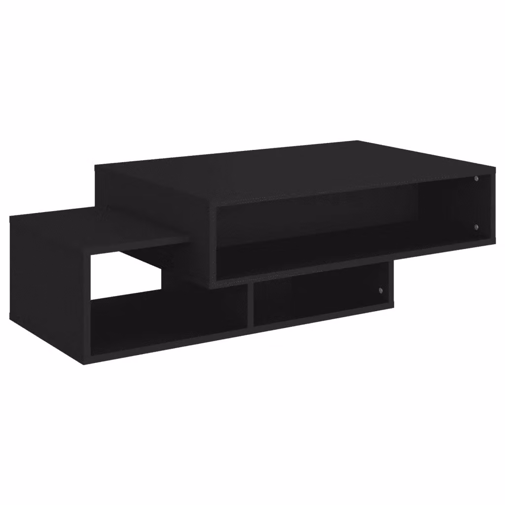 Tavolino da salotto moderno vidaXL in legno nero L 105 x P 55 x H 32 cm – 2