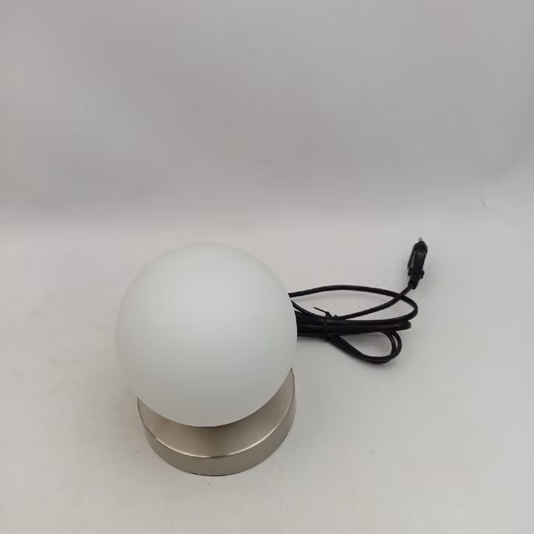 Lampada da tavolo PRINZ II argento-bianca 1xE14x40W in vetro, dimensioni: 15x12x12 cm, IP20, RL