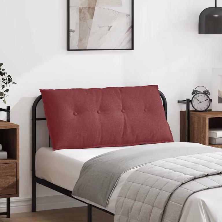 vidaXL Cuscino per Schiena Contornato Rosso, Rivestimento in Poliestere Removibile, L 100 x P 19 x H 50 cm