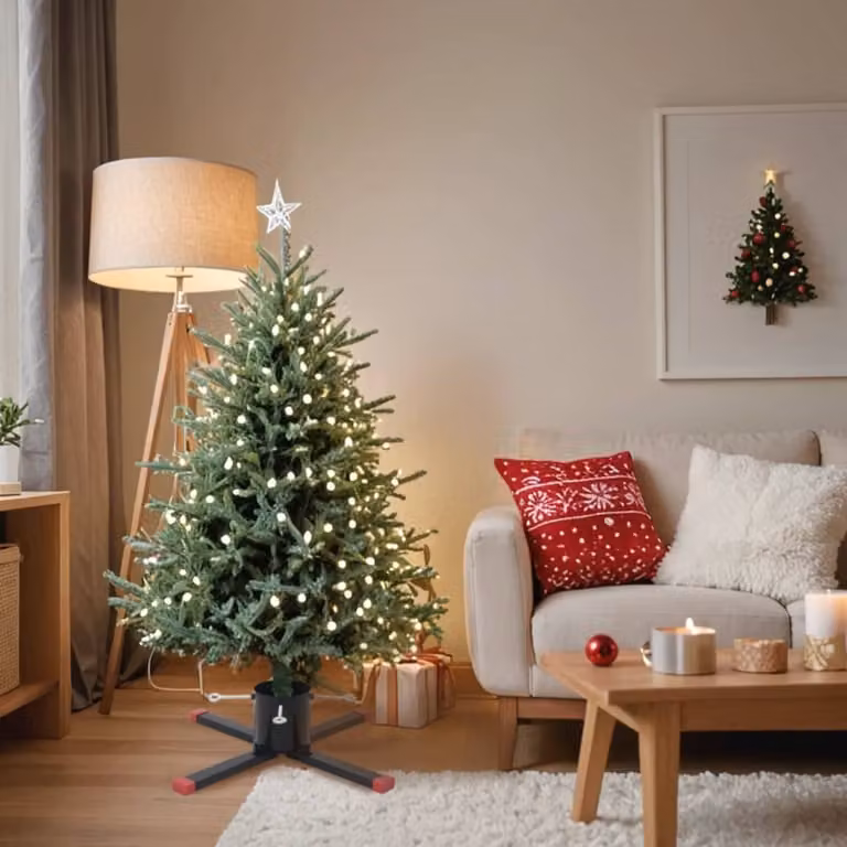 Maison Exclusive - Supporto per albero di Natale, nero, 61x61x15,5 cm