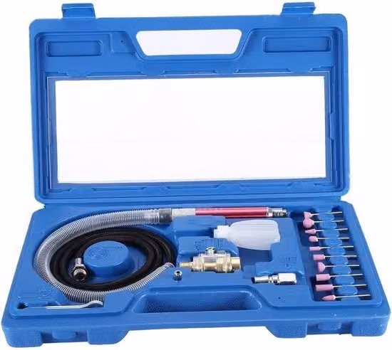 Kit di affilatura a vapore da 19 pezzi blu con 54000 giri/minuto per manutenzione manuale, levigatura e incisione