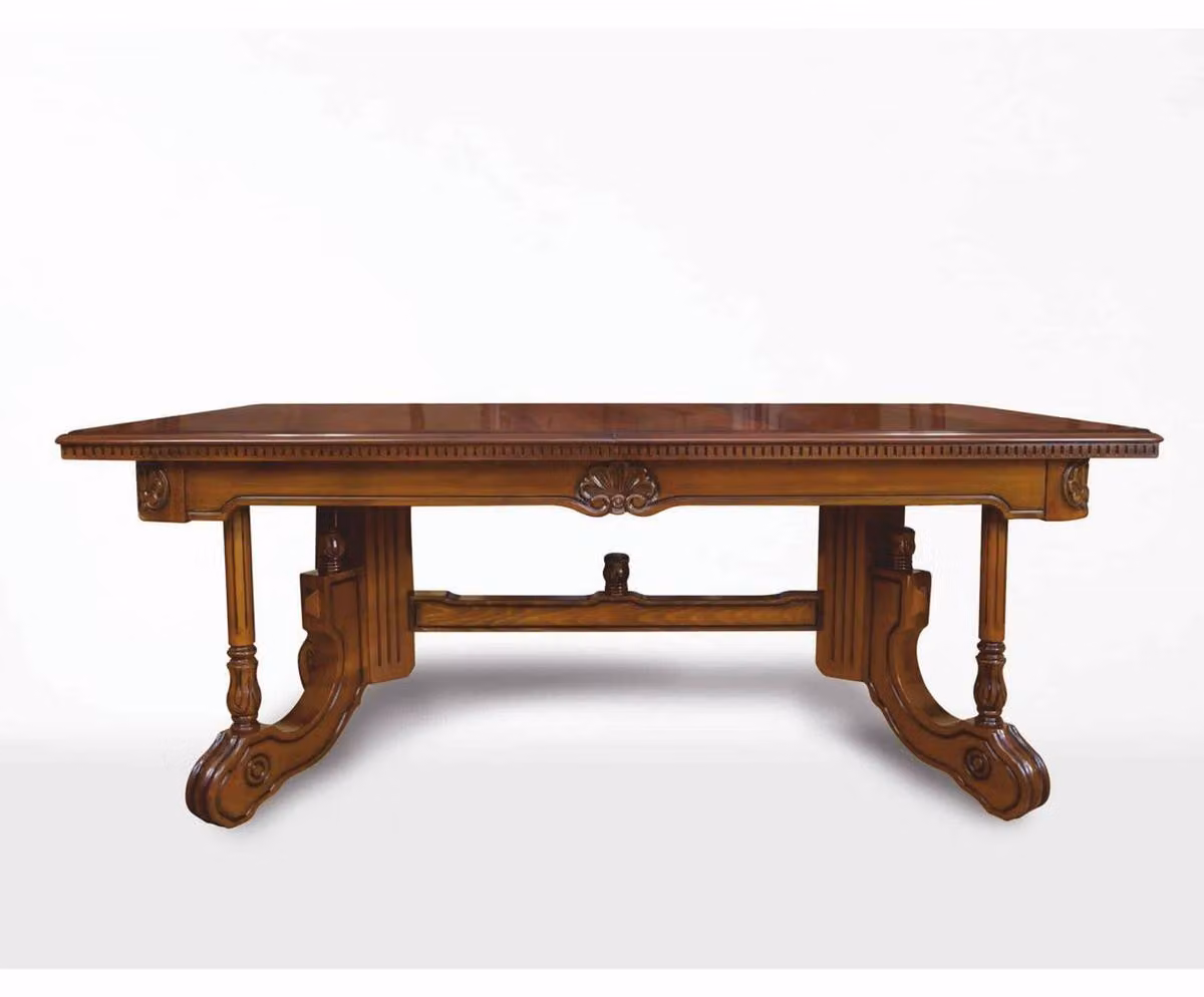 Casa Padrino tavolo da pranzo barocco marrone scuro / marrone 200-276 cm - Mobili barocchi