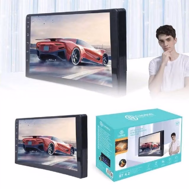Autoradio LINQ Trade Shop con Monitor Touch TFT 10 pollici HD, Sistema Android, Bluetooth e USB, Colore Nero, Modello CX-8222