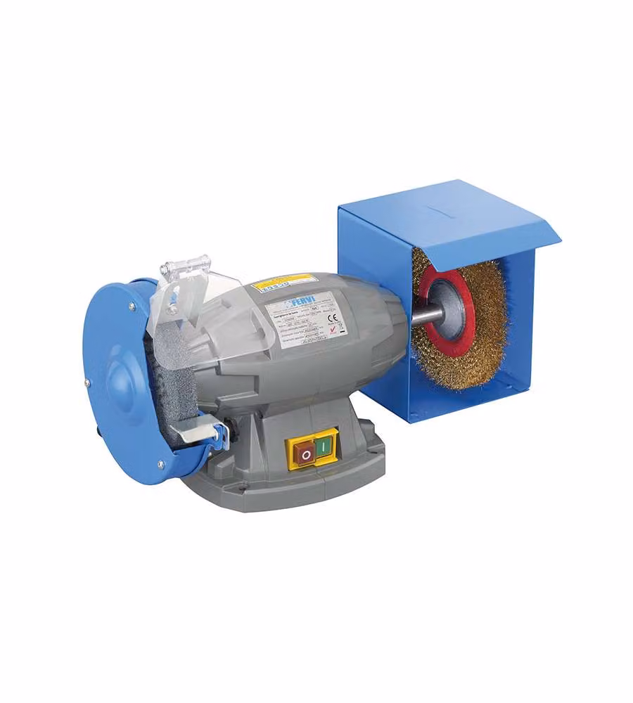 Fervi Smerigliatrice da Banco Combinata 230V 0,4W con Mola e Spazzola