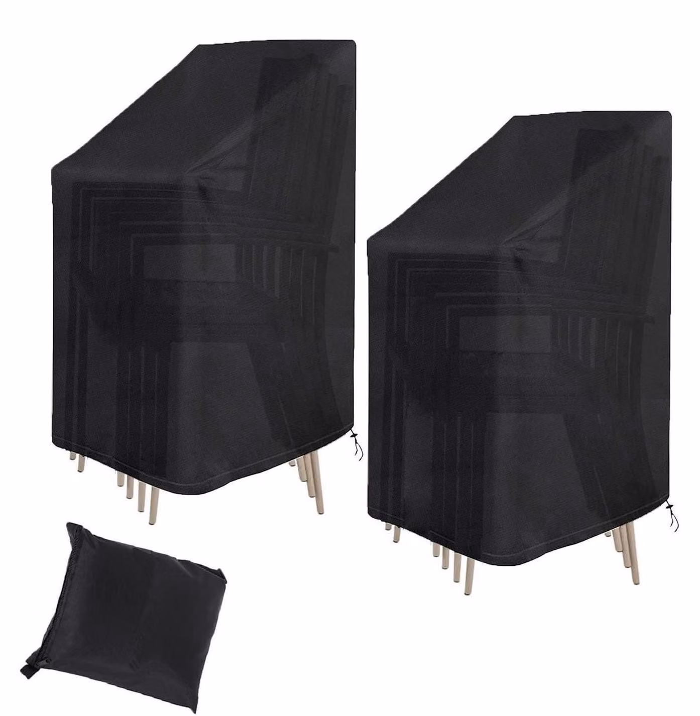 Copertura protettiva per sedie da giardino, confezione da 2, tessuto Oxford 420D, impermeabile, resistente ai raggi UV, dimensioni 75x75x120 cm