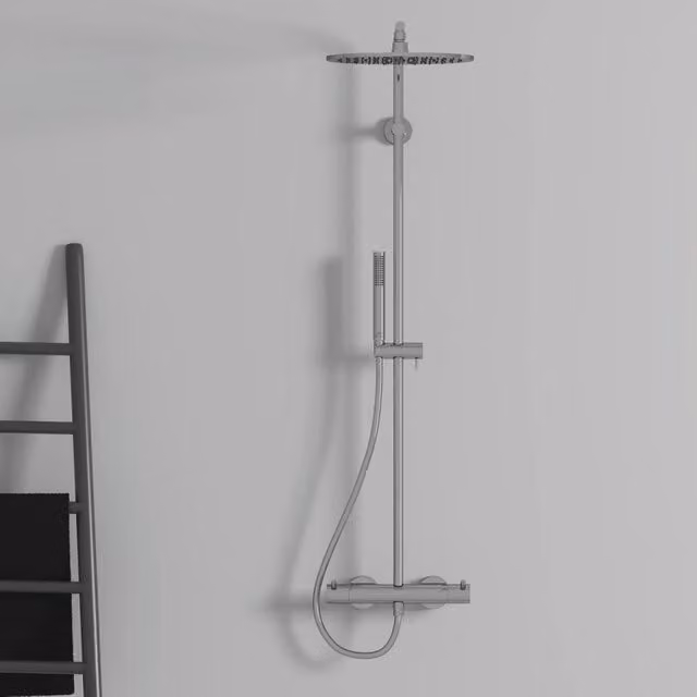Colonna doccia rigida con miscelatore termostatico Concept Air Ideal Standard cromo