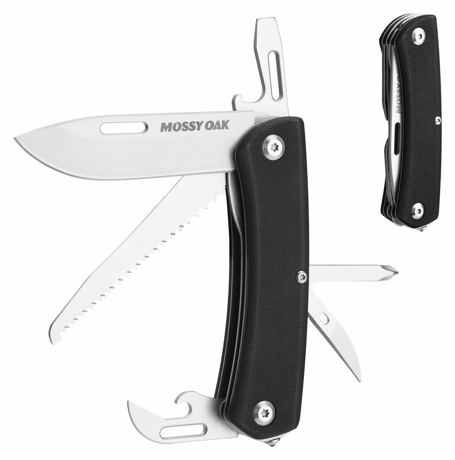 Coltello multifunzione 10-in-1, acciaio inossidabile, impugnatura in G10, 10 cm