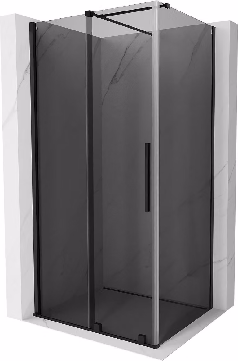 Mexen Velar cabina doccia scorrevole 110 x 80 cm, grafite, nero - 871-110-080-41-70