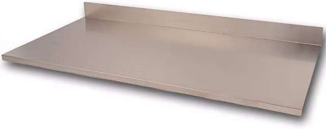 Tagliere Spianatoia Professionale con Alzatina GIORDANOSHOP in Acciaio Inox AISI 304, L: 120 cm, P: 50 cm