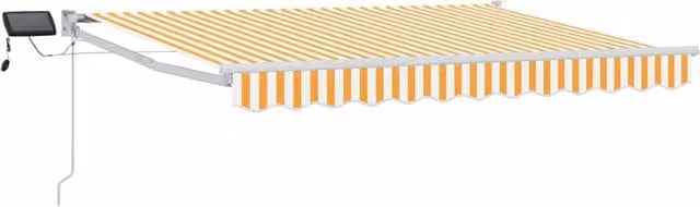 Tenda da Sole | Tenda retrattile manuale con LED Giallo e Bianco 3,5 x 2 m