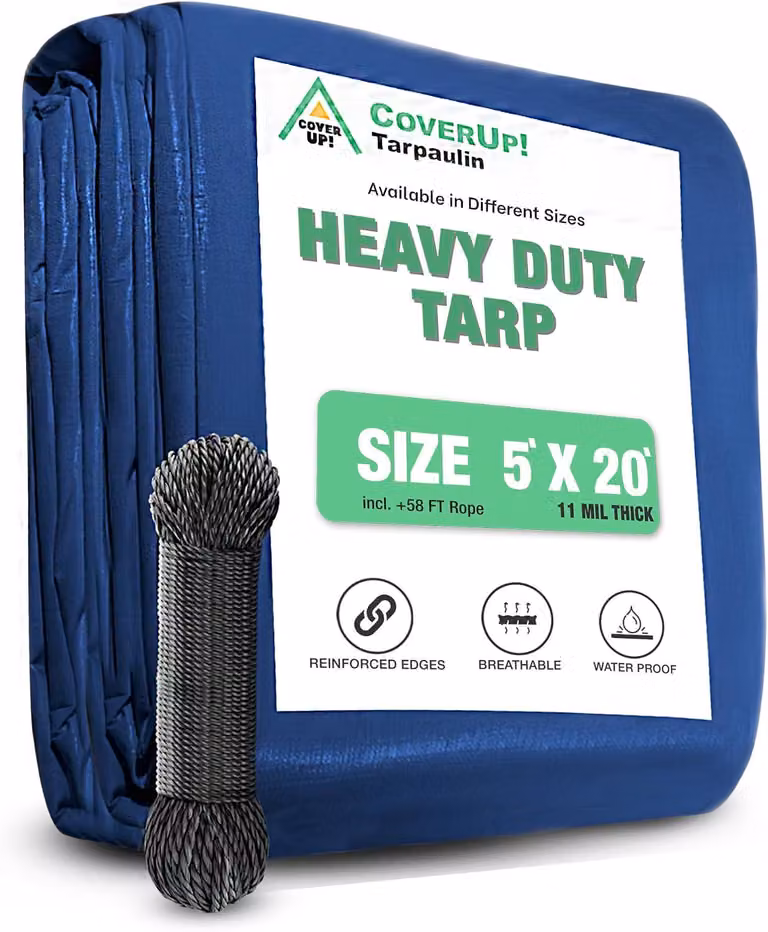 Telo protettivo impermeabile, resistente ai raggi UV, dimensioni 2 x 2 metri, peso 120 g/m², ideale per giardino e campeggio