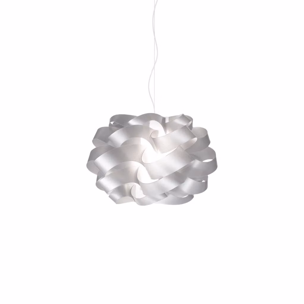Lampada a sospensione moderna Cloud Linea Zero Polilux Argento e Metallo Cromo con 1 luce E27 – 2