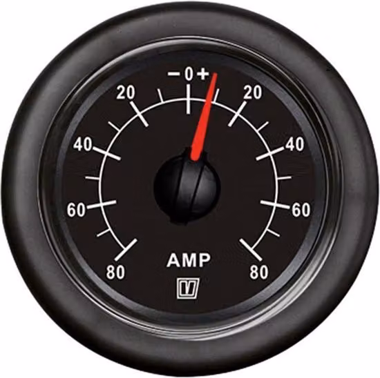 Amperometro Vetus 150a 12-24v Nero 52 mm