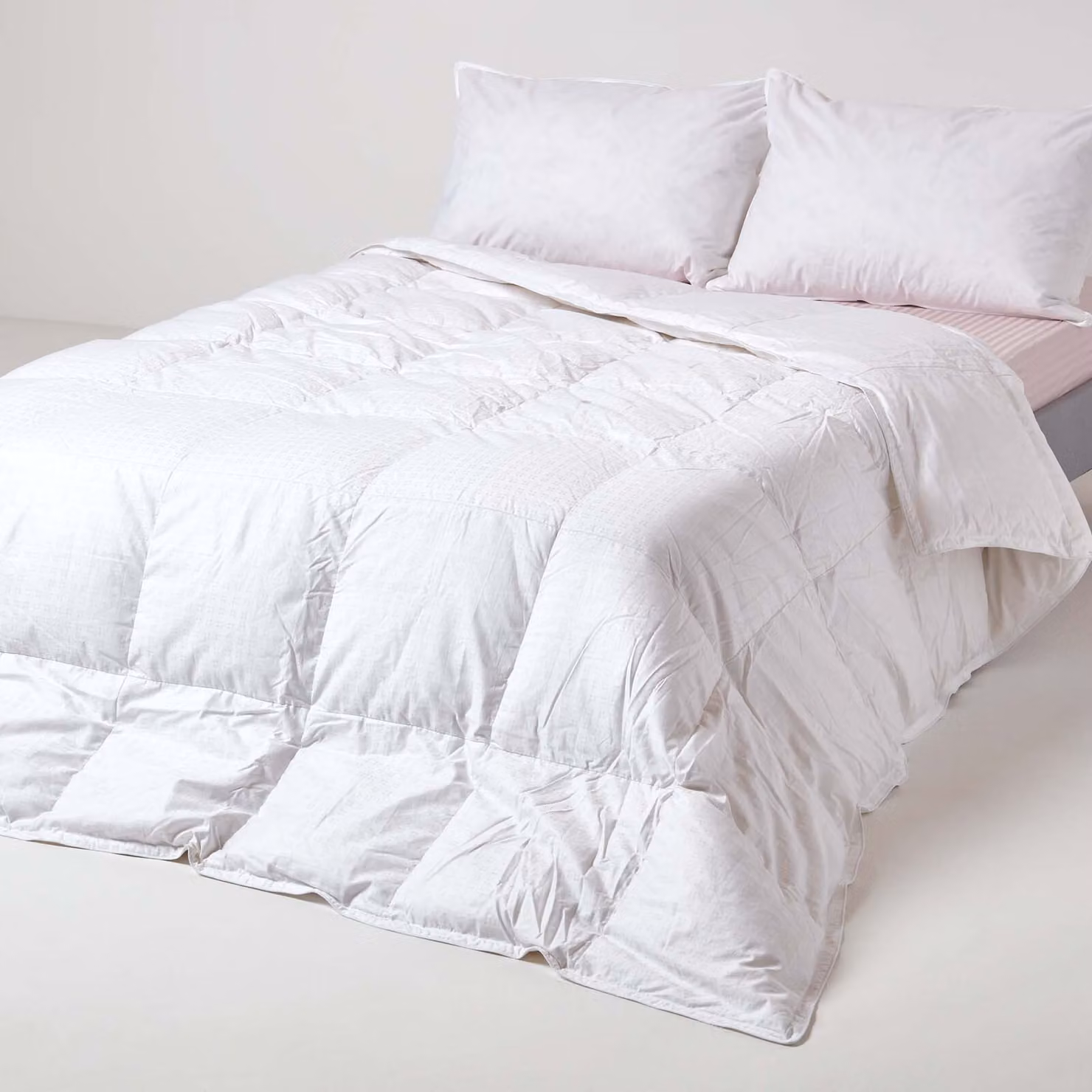 HOMESCAPES Piumino estivo leggero 230x220 cm – Piuma d'oca premium, classe di calore 2