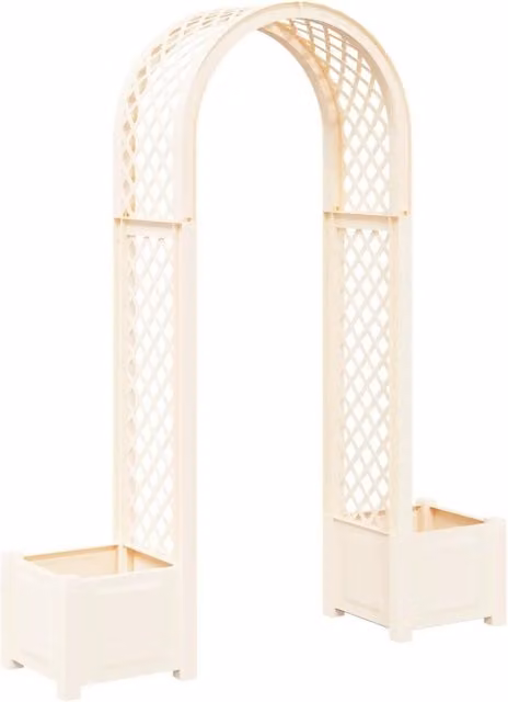 Arco di Rose con Vaso Bianco 168,5 x 43 x 207 cm PP CFW7867333
