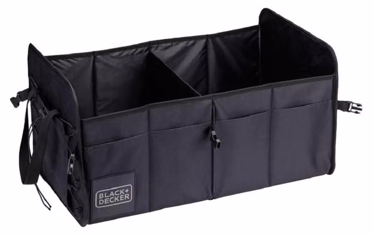 Organizzatore pieghevole per il bagagliaio - 59 x 36 x 30 cm - Plastica - Nero