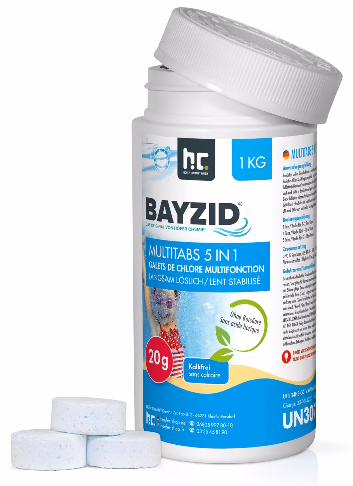 1 confezione da 1 kg di Multitabs da 20 g