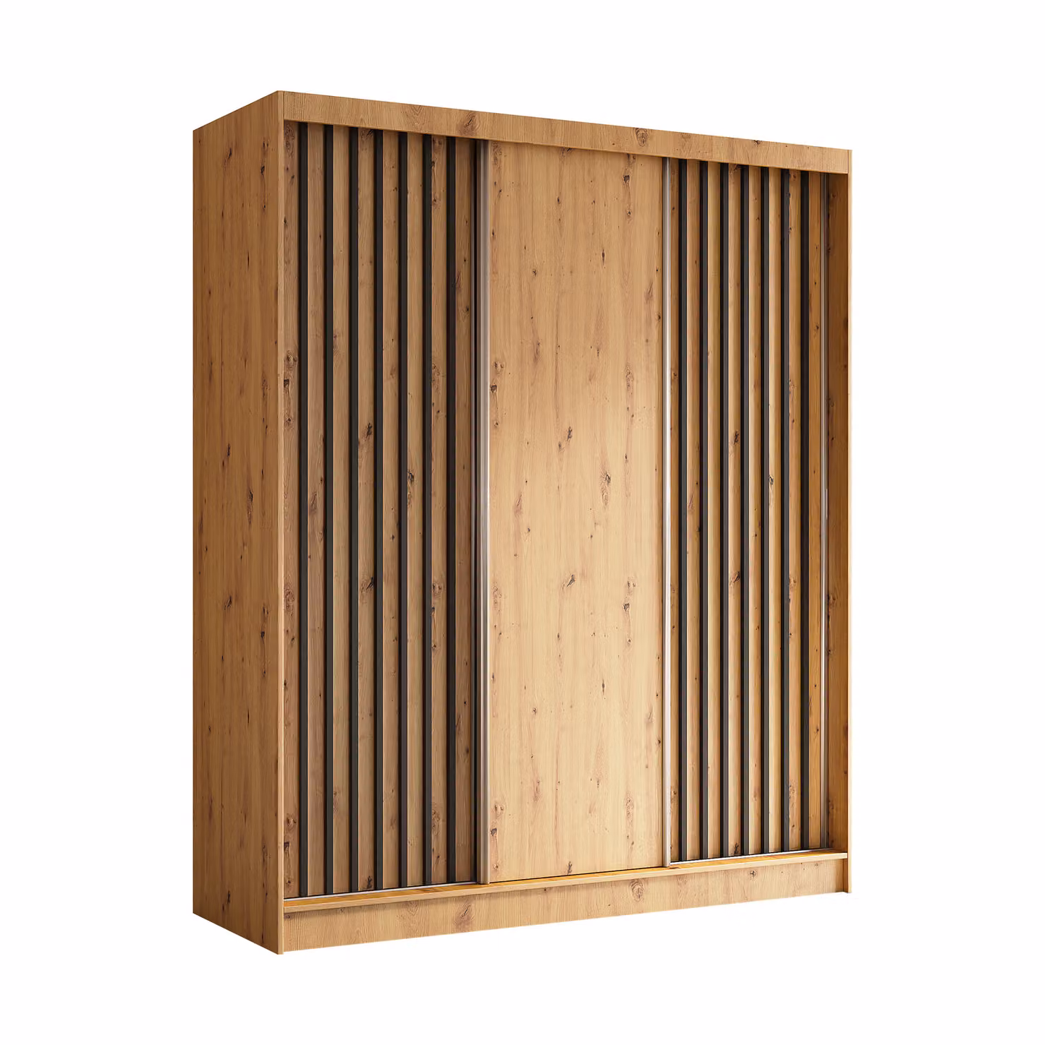 AX LIVING Armadio Cabinio 180 cm - Rovere artigianale e nero